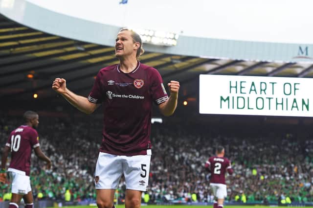 Peter Haring last played for Hearts in the 2019 Scottish Cup final. Picture: SNS