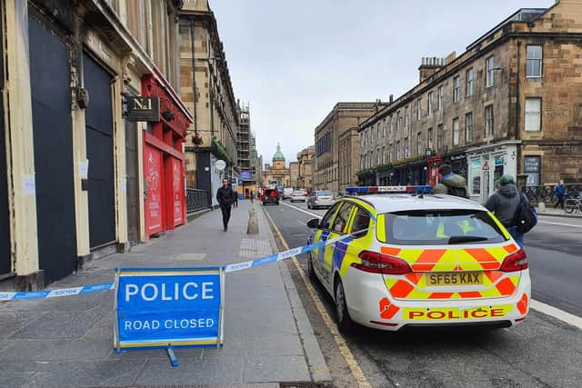 A police cordon is in place at the scene. (Photo: Lisa Ferguson)