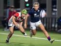 Scotland's Shona Campbell on the attack against Japan at the DAM Health Stadium in Edinburgh. Picture: Ross Parker / SNS