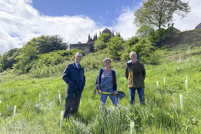 Seventy silver birch trees have been planted in Roslin Glen, by local volunteers Eric Greenhill and Anne Hyatt and Ian Gardner, Director of Rosslyn Chapel Trust.