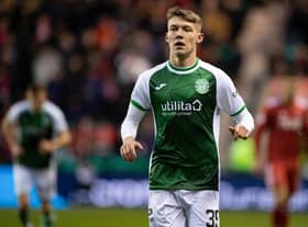 Josh O'Connor made his home debut for Hibs against Aberdeen