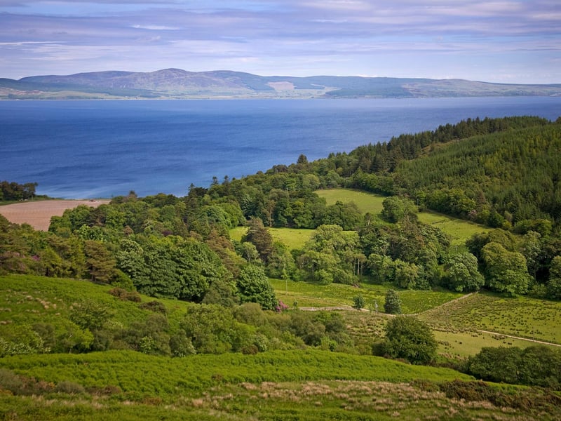 The estate offers spectacular coastal views.