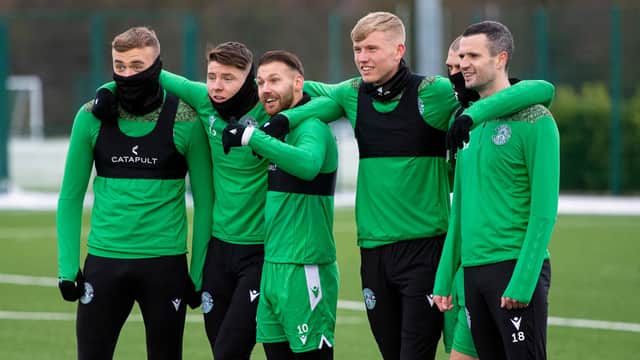 Ryan Porteous (far left) and Josh Doig (third from the right) are reportedly attracting interest from England. Picture: SNS
