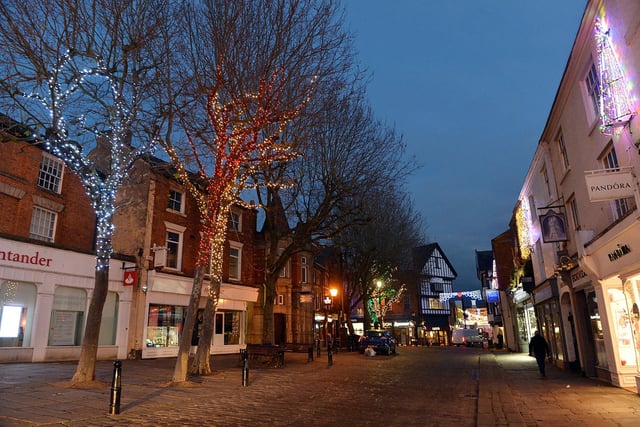 Enjoy looking at the lights if you decide to take a trip to the town centre this evening.