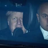 Prime Minister Boris Johnson is driven from Downing Street. Picture: Leon Neal/Getty Images