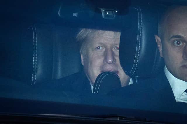 Prime Minister Boris Johnson is driven from Downing Street. Picture: Leon Neal/Getty Images