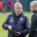 Hearts head coach Frankie McAvoy and technical director Steven Naismith. Pic: SNS