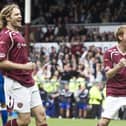 Robbie Neilson and Michael Stewart during their playing days at Hearts. Picture: SNS