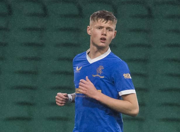 Kyle McClelland in action for Rangers B against Celtic B