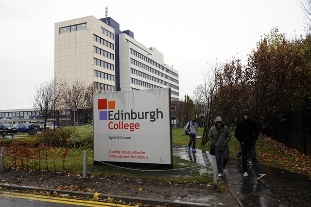 The new Edinburgh College branding outside the former Stevenson College in Sighthill in October, 2012.