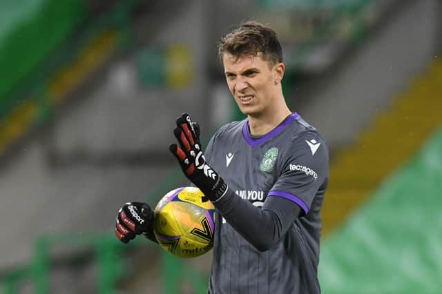 Matt Macey will be in goals for Hibs remaining Scottish Cup ties. (Photo by Ross MacDonald / SNS Group)