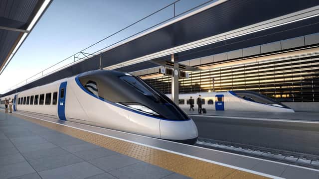 An early representation of what the new HS2 trains could look like