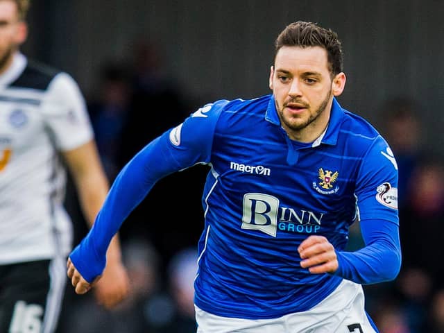 Drey Wright in action for St Johnstone during the Scottish Cup 5th round tie between Ayr United and St Johnstone at Somerset Park on February 08, 2020, in Ayr, Scotland. (Photo by Bruce White / SNS Group)