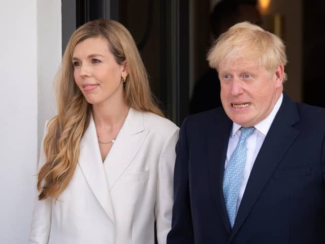 Boris Johnson and his wife Carrie at the G7 summit in Germany