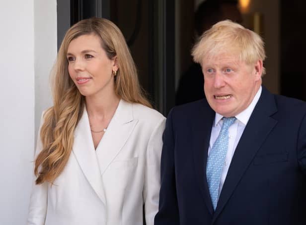 Boris Johnson and his wife Carrie at the G7 summit in Germany