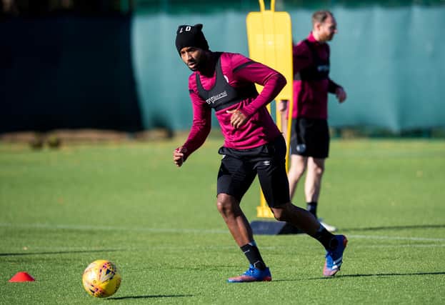 Loic Damour is back in full training with Hearts.