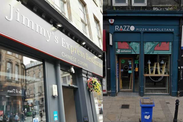 Jimmy's Express Chinese restaurant at South Bridge and Razzo Pizza Napoletana at Great Junction Street in Leith have made the Scottish shortlist of nine for the Uber Eats UK Restaurant of the Year Awards.