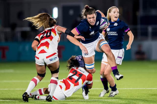 Louise McMillan in action for Scotland during their win over Japan in the autumn.  (Photo by Ross Parker / SNS Group)