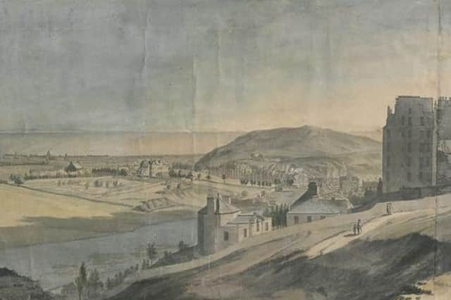 The BL King’s Topographical Collection: "Edinburgh & the north lock [sic] with the bank on which the new town is built."
