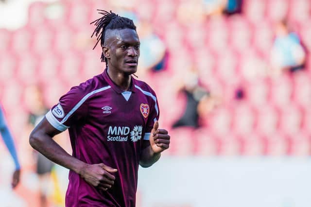 Armand Gnanduillet is back for Hearts this weekend.