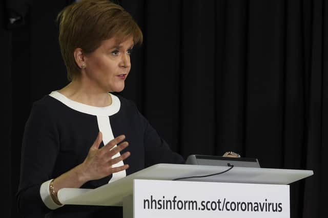 Nicola Sturgeon gives a briefing about the Covid-19 coronavirus outbreak (Picture: Scottish Government)