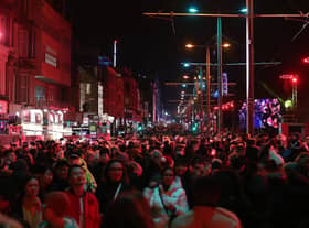 Crowds on Princess Street during the Hogmanay New Year celebrations in Edinburgh in 2019. Photo: PA.