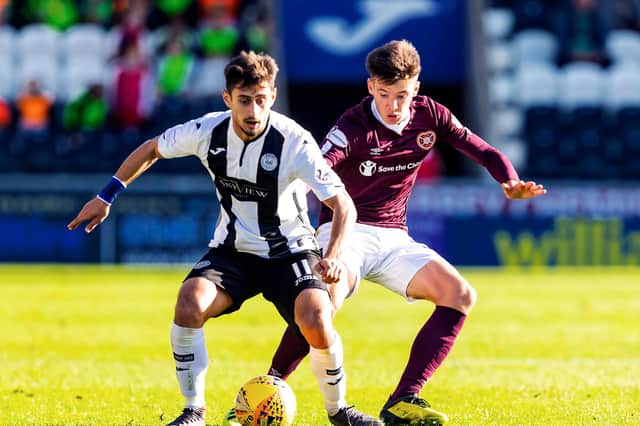 Ilkay Durmus of St Mirren and Hearts defender Aaron Hickey could face one another again on Wednesday