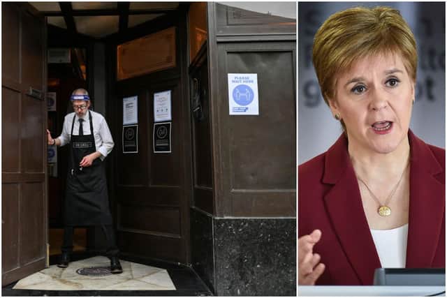 The Scottish Government will make it mandatory for pubs and other venues to collect customer details from next Friday, Nicola Sturgeon said.