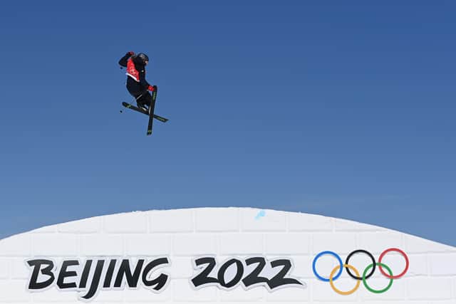 Great Britain's Kirsty Muir in action in the women's freeski slopestyle qualification