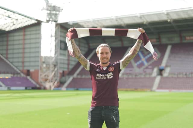 Barrie McKay joined Hearts on Tuesday. Pic: Heart of Midlothian FC