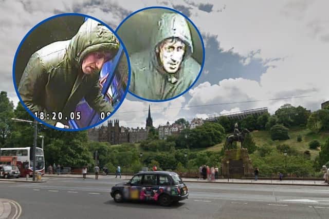 Police in Edinburgh have released CCTV images in the hope of identifying a man they wish to speak to after a serious assault on Princes Street in January.