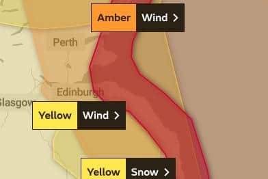 Edinburgh weather: Red weather warning for the Capital as Met Office warn of extreme winds