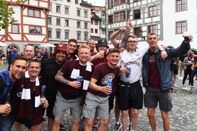 Fans gather pre-match in St Gallen