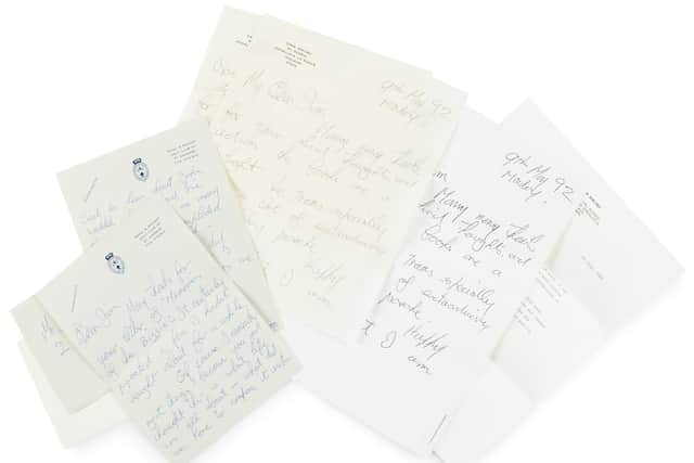 Fond memories: Sir Sean Connery's letters