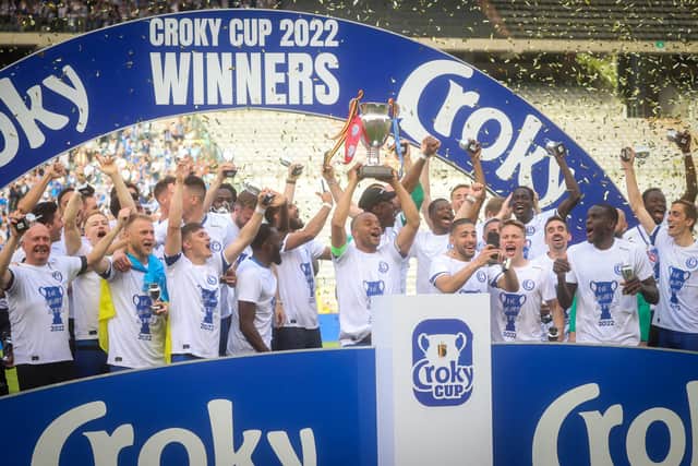 Gent team celebrate after winning the Belgian Cup – defeating Anderlecht in the final