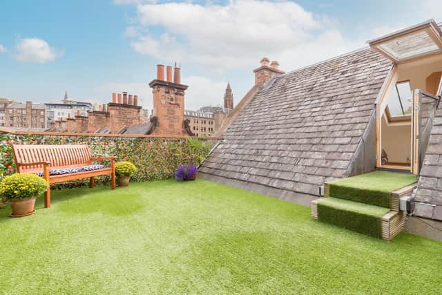 Relax in comfort and enjoy Edinburgh's skyline in the rooftop garden