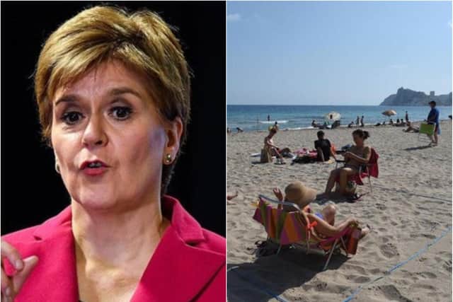Nicola Sturgeon tweeted that quarantine would be reimposed for travellers returning to Scotland from Spain.