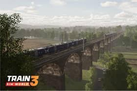 The route in the game covers the busy line between Scotland’s two biggest cities, Glasgow and Edinburgh.