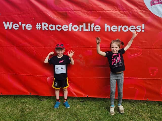 Murray and Rosie took on the 5.5k Race for Life, Muddy Kids event.
