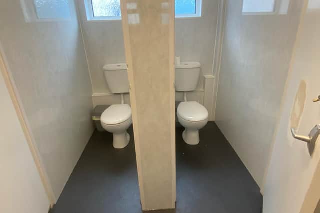 The toilets at the Royal British Legion Roslin club.