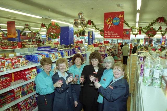 Woolworths staff celebrating the 90th anniversary of the company in 1999. Did you work there?