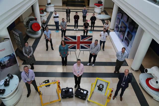 Experts: DIRCM Team at Leonardo’s site at Crewe Toll in Edinburgh