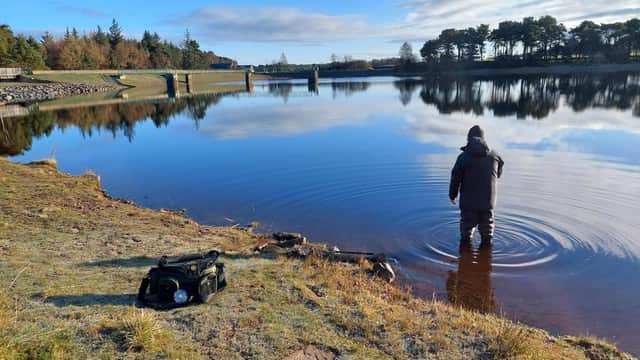 Robert Ross fishing at Harlaw. Picture by Nigel Duncan
