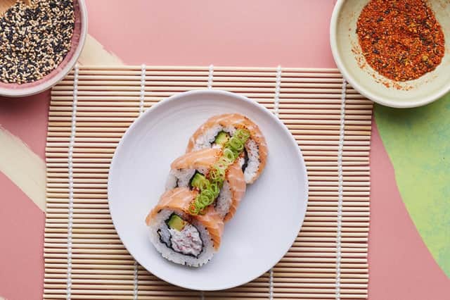 Yo! Sushi's salmon dragon rolls