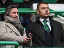 Hibs manager Lee Johnson, left, and chief executive Ben Kensell have both been involved in the process of sourcing a Director of Football