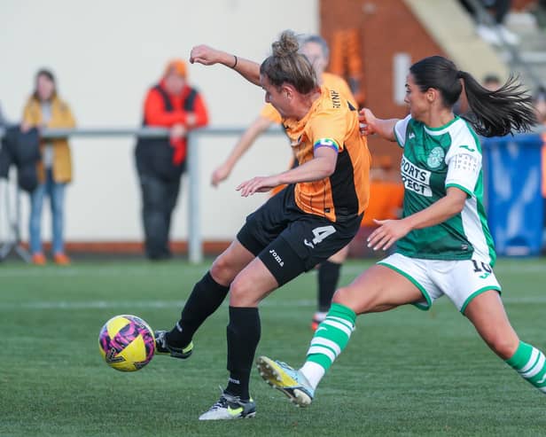 Hibs managed to beat Glasgow City in the SWPL Cup last season. Credit: Colin Poultney