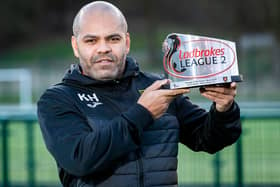 Former Albion Rovers manager Kevin Harper was awarded the Ladbrokes League Two Manager of the Month award for March in 2019. Pic: SNS Group Roddy Scott