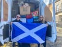 Stewart Ford, and his wife Agnieszka, with a van full of items for Ukrainian refugees.