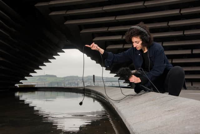 Sound artist and musician Su Shaw, who is also known as SHHE, has created a soundtrack for V&A Dundee's archway. Picture: Alan Richardson