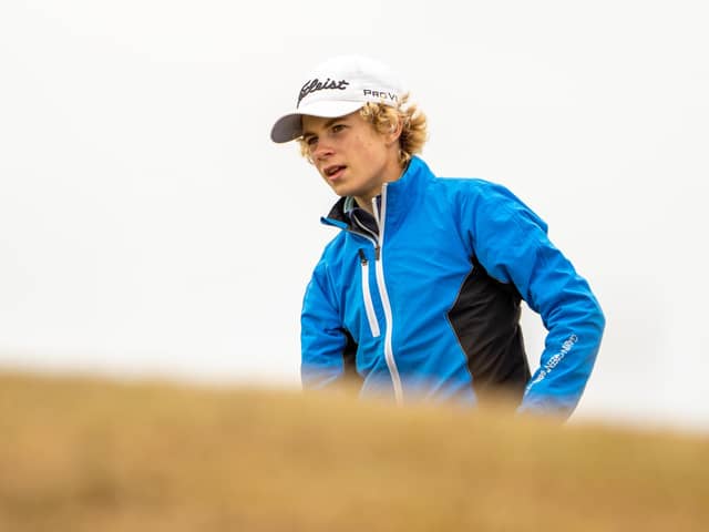14-year-old Connor Graham’s stellar run at the Scottish Amateur Championship continued when he beat Lewis Irvine in the quarter-finals at Murcar. Picture: Scottish Golf